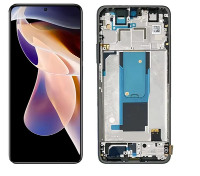 Дисплей для Xiaomi Redmi Note 11 Pro модуль з сенсором та корпусною рамкою у зборі Оригінал Китай Black D04782 фото