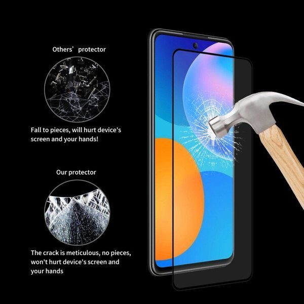 Захисне скло Huawei P Smart (2021) / Cкло 5D / На весь екран / Black 10170 фото