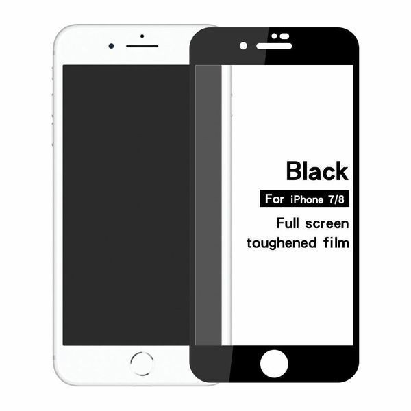 Захисне скло iPhone 8 / Cкло 5D / На весь екран / Black 10121 фото