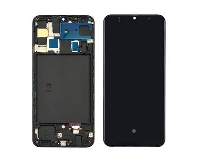 Дисплей для Samsung Galaxy A505/A50 (2019) модуль з сенсором та корпусною рамкою у зборі Оригінал Китай Black OLED D0497 фото